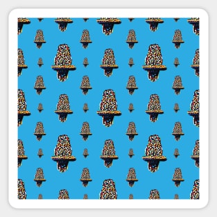 Toot Sweet - Colorful Blue Pattern Of An Owl On A Perch Sticker